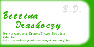 bettina draskoczy business card